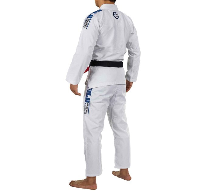 Fuji White Academy BJJ Gi back left view