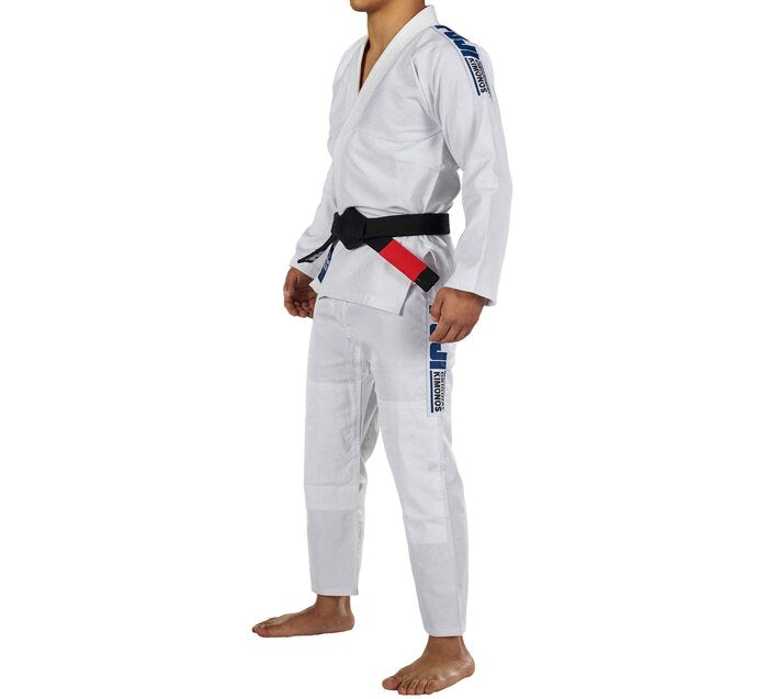 Fuji White Academy BJJ Gi front left view