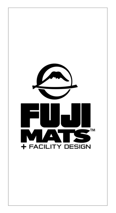 Fuji White MMA Mat with Fuji Mats logo