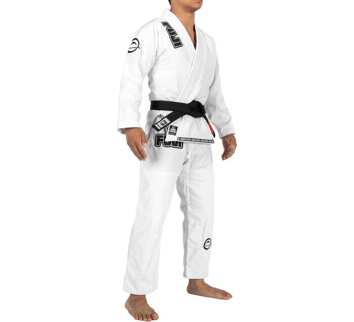 Fuji White Submit Everyone BJJ Gi front right view