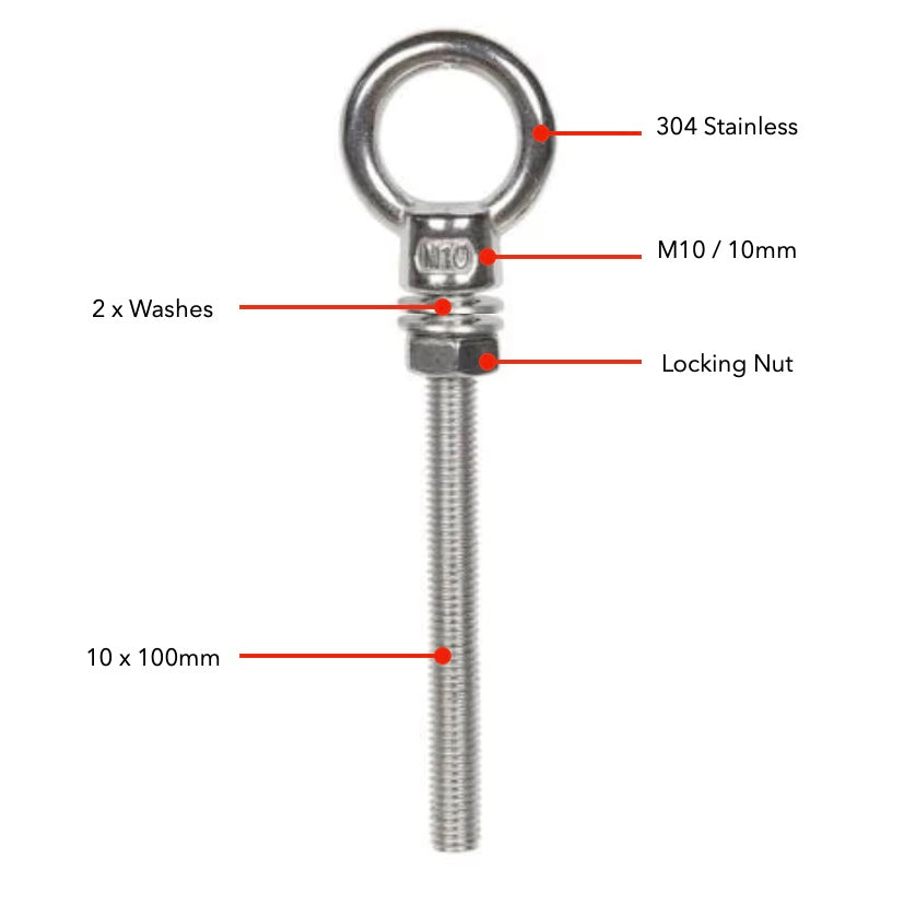 Heavy Bag Rack Replacement Eye-Bolts details