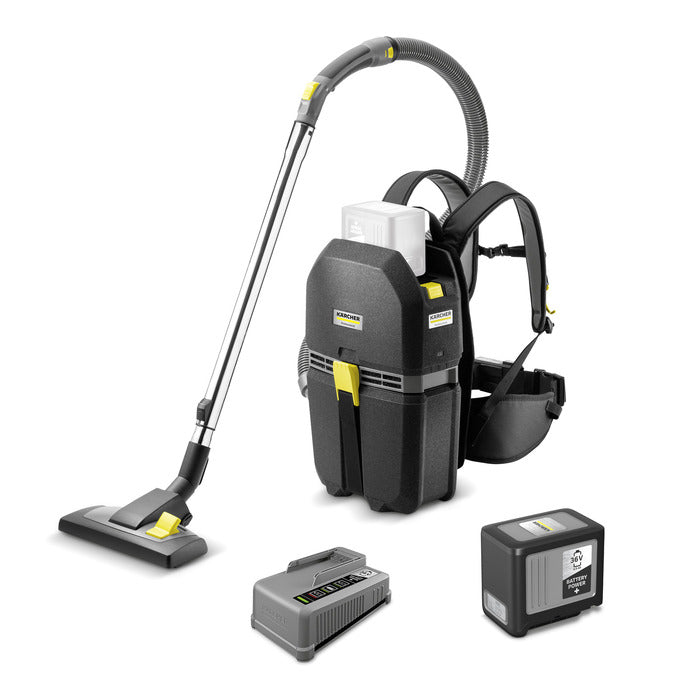 Karcher BVL 5/1 Bp Backpack Vacuum plus charger and battery kit