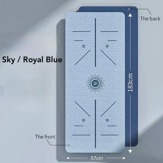 Legend Non-Slip Yoga Mat Sky and Royal Blue