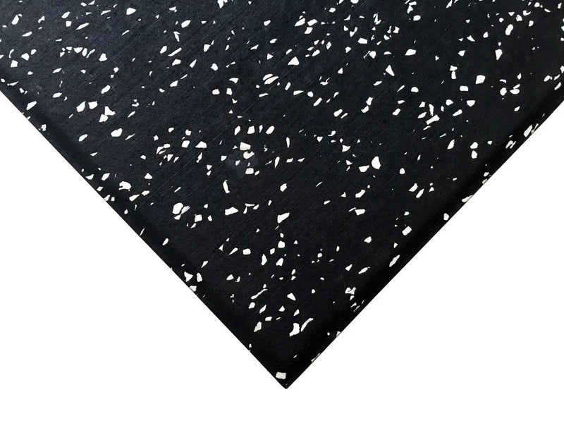 Legend 75mm Extreme Impact Gym Tiles White Speckle corner shot