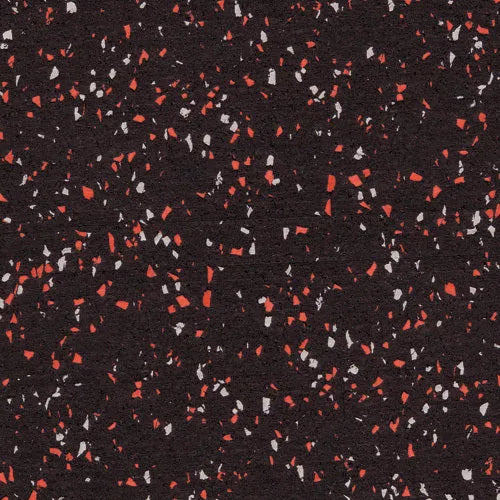 Legend Rolled Rubber Gym Flooring Red and Grey Speckle
