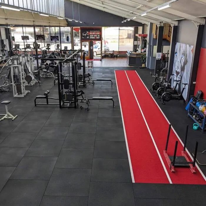 Legend Speed Turf installation in Red with White lines