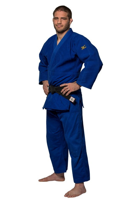 Mizuno Blue IJF Yusho II Judo Gi left side view