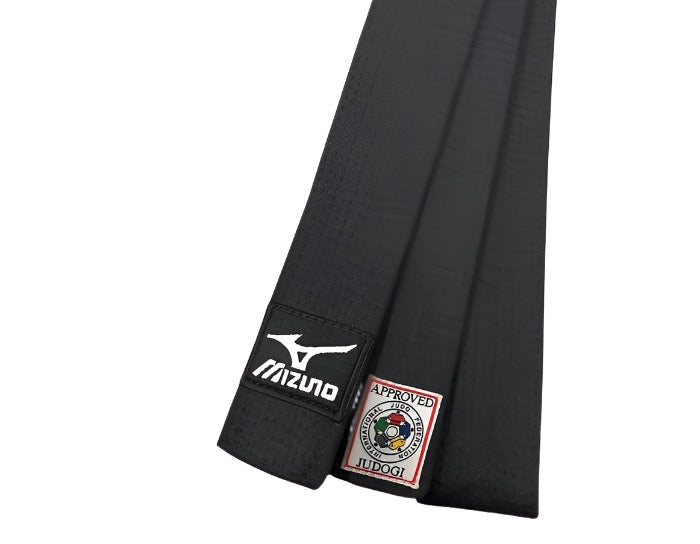 Mizuno IJF Approved Black Belt Red Label Elite Judo Belt for Competitions