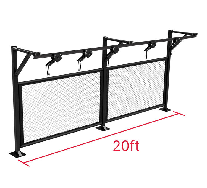Fuji Trolley Bag Rack: Floor Mount With Cage Panels