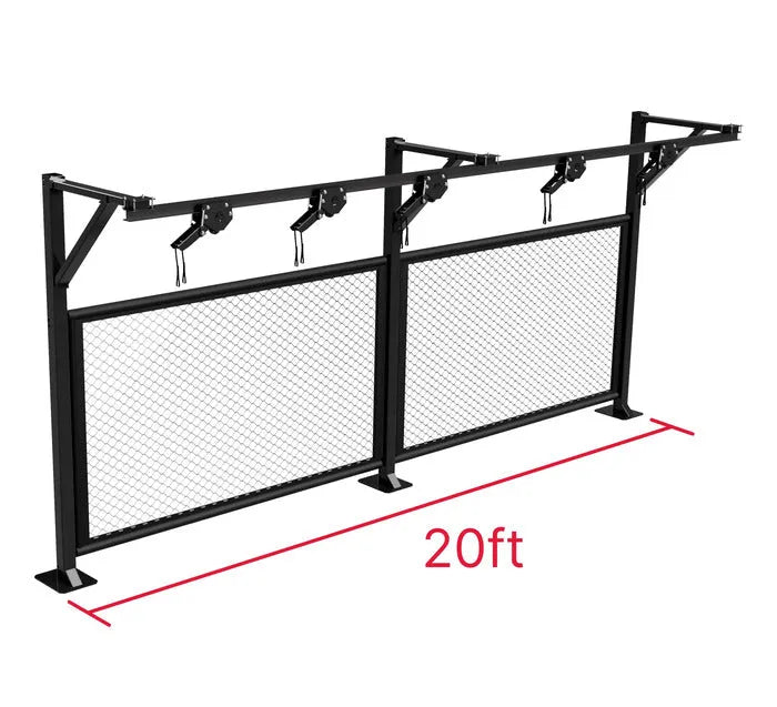 Fuji Trolley Bag Rack: Floor Mount With Cage Panels
